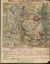 Angreb og indtagelse af Fort Donelson, Tenn. af general U.S. Grant U.S.A. LOC gvhs01.vhs00078