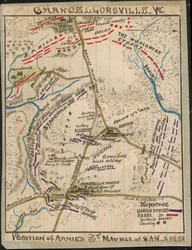 Chancellorsville, Va. Hærenes stilling 3. maj 1863 kl. 8.00 til 5.1-2.00 LOC gvhs01.vhs00136