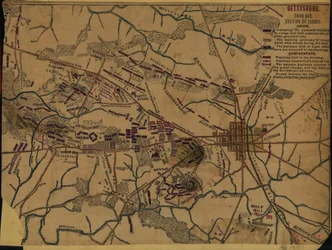 Gettysburg Tredje dag. Troppernes position