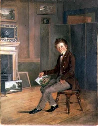Portræt af Joseph Stannard (1797-1830) som en ungdom (olie på papir på lærred)