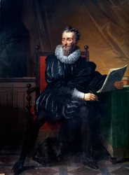 Portræt i foden af den franske digter Francois de Malherbe (1555-1628) Maleri af Robert Lefevre (1755-1830) 1800-tallet søn. 1,5x2,09 m Paris, bibliotheque sainte Genevieve