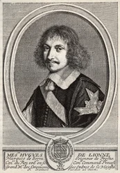 Hugues de Lionne (1611 - 1671), Marquis de Fresnes, Lord of Berny, var en diplomat og statsminister under Ludvig XIV. Gravering af Robert Nanteuil. Privat samling.