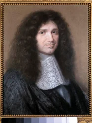 Portræt af Jean Baptiste (Jean-Baptiste) Colbert (1619-1683), finansinspektør af Louis XIV Pastelmaleri af Robert Nanteuil (1623-1678) 1676 Søn. 0,52x0,44m. Chantilly, Conde museum - Portræt af Jean Baptiste (Jean-Baptiste) Colbert (1619-1683), M