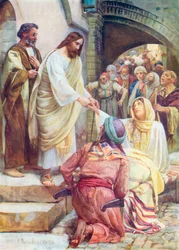 Den vidunderlige healer (farvelitografi)