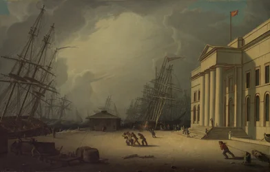 Toldhuset i Greenock, Skotland, 1828.