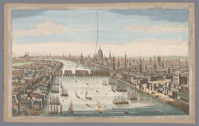 Udsigt over byen London Et generelt billede af byen London, ved siden af ​​Themsen (titel på objektet) London (serietitel)