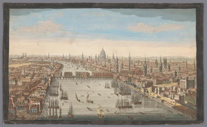 Udsigt over byen London Et generelt billede af byen London, ved siden af ​​Themsen (titel på objektet) London (serietitel)