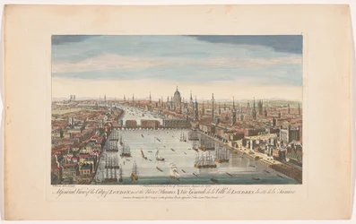 Udsigt over byen London Et generelt billede af byen London, ved siden af ​​Themsen (titel på objektet) London (serietitel)