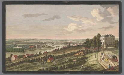 Udsigt over byen Richmond ved Themsen En vestlig udsigt over Richmond &c. i Surry, fra Star and Garter on the Hill (titel på objekt) Thames (serietitel)