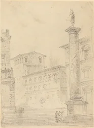 Figurer på en romersk Piazza