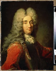 Portræt af en mand (Portræt af en mand). Maleri af Robert Tournieres (1667-1752). Olie på lærred, størrelse: 75 x 55 cm
