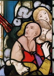 Ye Damned, detalje fra The Last Judgement, ca. 1864 (farvet glas)