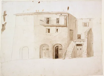 TOPIC fra Italien: Stenhus med to porte og trapper i midten