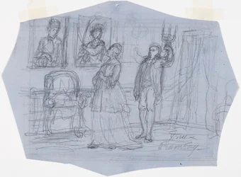 Fru Ramsay. Illustration til digtet The Vision of the Traveller in the Stories of Ensign Stål.