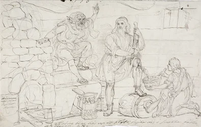 Väinämöinen´s Cut Knee, skitse