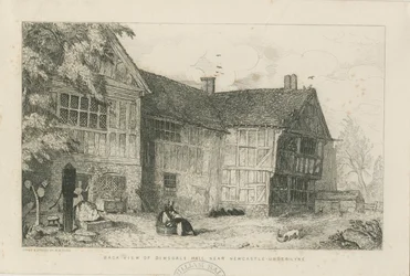 Dimsdale Old Hall: radering, nd [?c 1870]