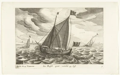 Boeiers Een Boeijer groot omkring 44 Last / Boïer de 44 Tonneaux (titel på objekt) Hollandse scheepstypen, 1627 (serietitel) Forskellige skibe Don ton se sert dans les Unies provinser / ikoner for forskellige hollandske skibe, hvis anvendelse hovedsageligt