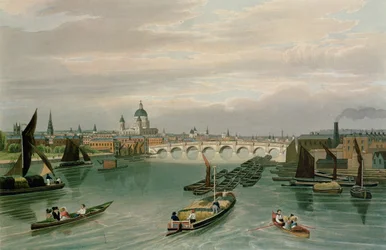 Udsigt over Blackfriars Bridge og St. Paul