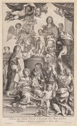 Jomfru og barn med hellige, ca. 1720-1730.