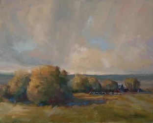 Moon Rising, 2016 (olie på panel)