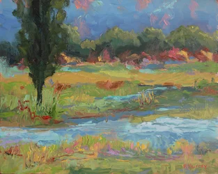 Mountain Inlet, 2023 (olie på panel)