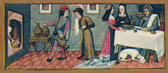 Januar - middag ved nytår, 1400-tallet, 1939.