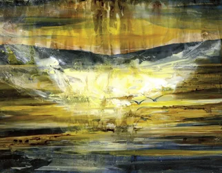 Solnedgang ved Golden Mountain