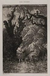 Døden og den unge mor, 1861.