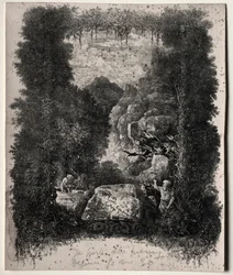 Første frontispice for fabler og eventyr af Thierry-Faletans, 1868.