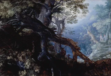 Skov med hjorte, ca. 1608-10 (olie på panel)