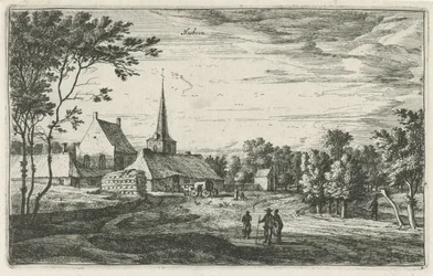 Udsigt over Heesbeen Hesbone (titel på objekt) Landsbyscener i det nordlige Holland (serietitel)