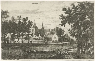Udsigt over Wateringen Wateringe (titel på objekt) Landsbyscener i det nordlige Holland (serietitel)