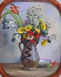 Sommerblomster, ca. 1922 (olie om bord)