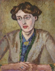 Virginia Woolf (1882-1941) (olie om bord)