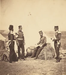 Kaptajn Walker fra 30. regiment læser generelle ordrer.