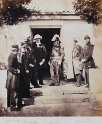 Gruppe ved hovedkvarteret, fra et album med 52 fotografier knyttet til Krimkrigen, 1855
