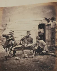Hardships in the Camp, fra et album med 52 fotografier forbundet med Krimkrigen, 1855