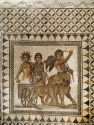 Bacchus i en vogn trukket af tigre, 3. århundrede (mosaik)