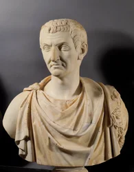 Buste af kejser Nerva (Marcus Cocceius Nerva) (26-98 e.Kr.), Paris, Louvre-museet