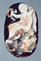 Cameo, der skildrer Julia Domna som sejr, ca. 200 e.Kr. (sardonyx)