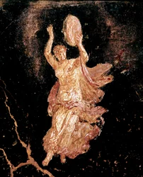 Danser med tamburin (fresco