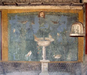 Fresko med springvand, maske og fugle, Venus