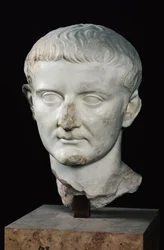 Leder af Tiberius (ca. 42 f.Kr.-37 e.Kr.) (marmor)