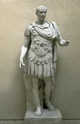 Julius Cæsar (Gaius Julius Caesar) (100-44 f.Kr.) Skulptur - Museo della Civiltà Romana, Rom