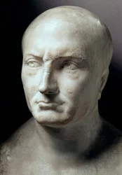 Marmorhoved af Publius Cornelius Scipio Africanus, romersk statsmand (235-183 f.Kr.) - Rom, Kapitolinske Museer - hoved af Publius Cornelius Scipio Africanus (236-183 f.Kr.) (Scipio Africanus, Scipio den Ældre, Scipio Africanus Major eller Scipio den