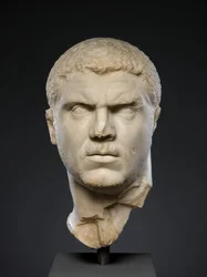 Marmorportræt af kejser Caracalla, 212-217 AD (marmor)