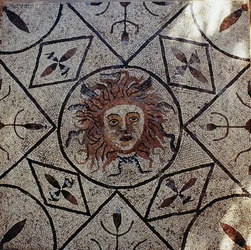 Medusa, romersk mosaik fra Orpheus-huset, 3. århundrede e.Kr. (mosaik)