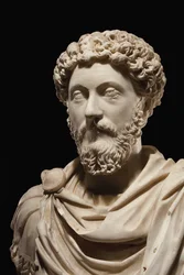 Portrætbuste af kejser Marcus Aurelius, ca. 170-180 e.Kr.