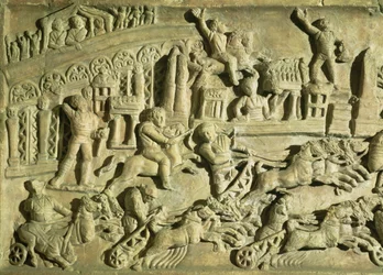 Relief, der viser lege ved Circus Maximus