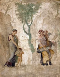 Romersk kunst: »Eros straffes i Afrodites nærvær«. Fresko fra Pompeji, Casa dell